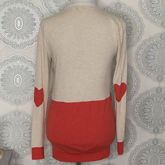 Button Down Sweater w/ Heart Detail - Picture 3 of 8